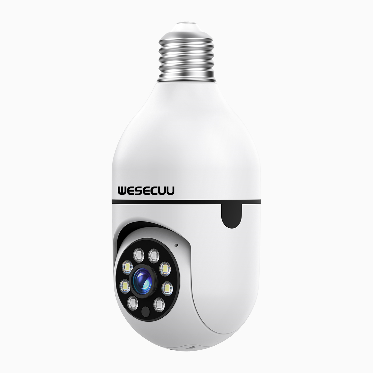 WESECUU 2K Wireless Indoor Light Bulb WiFi Security Camera