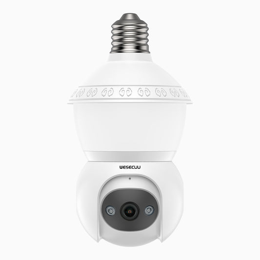 WESECUU Outdoor Security Bulb Camera with LED Strip