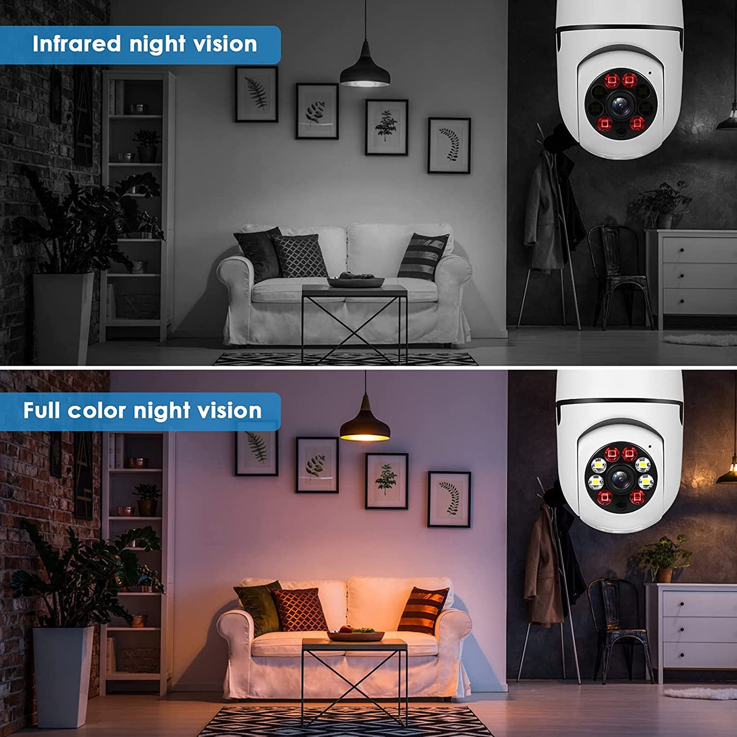 WESECUU Surveillance Camera 2-Pack Set with Free SD Card