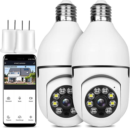 WESECUU Surveillance Camera 2-Pack Set with Free SD Card